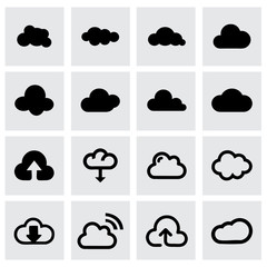 Vector cloud icon set