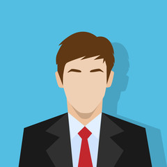 businessman profile icon male portrait flat