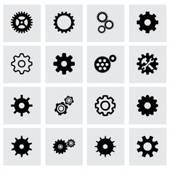 Vector gear icon set