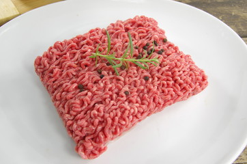 raw minced beef meat