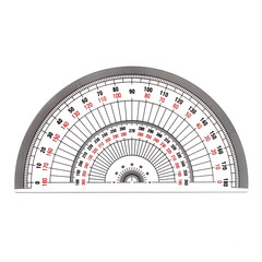 Naklejka premium Full-Circle protractor isolated on white background