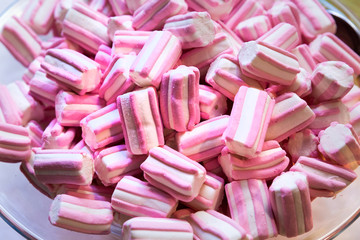 Pink and white marshmallows