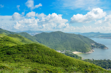 Naklejka premium Hong Kong trail beautiful views and nature, Dragon's back