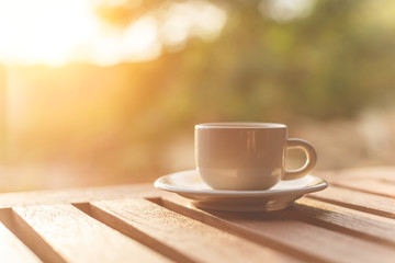 A cup of coffee on the table
