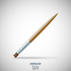 Paint brush for drawing or makeup realistic isolated