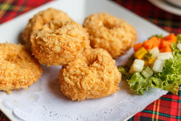 Thai food fried shrimp cake