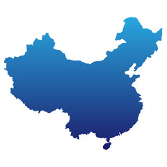 China in blau