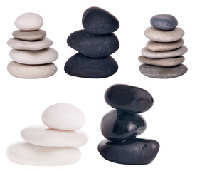 set of stones isolated on white