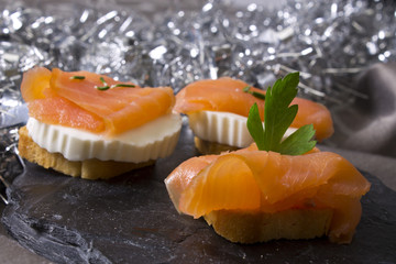 delicious salmon canapes
