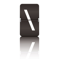 Departure board letter black - backslash