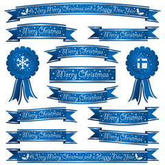 blue christmas ribbons