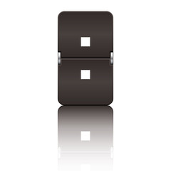 Obraz premium Departure board letter black - colon