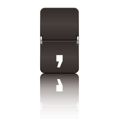 Departure board letter black - comma