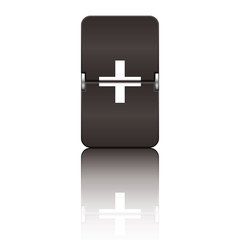 Obraz premium Departure board letter black - plus