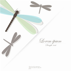 Vector template for folder, business card and invitation