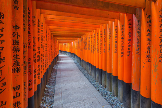 Fushimi Inari Shrine on in Kyoto, Japan.
