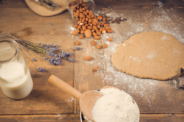 Ingredients for cookie dough