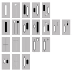 Candlestick charts vector