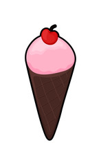 Softy Ice Cream with Cherry