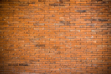 Red brick wall background and texture
