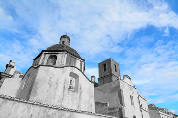 Cathedral of the Immaculate in black and white