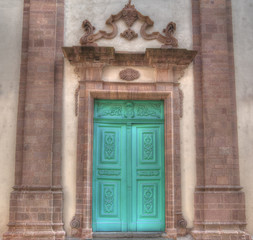 church entrance in hdr