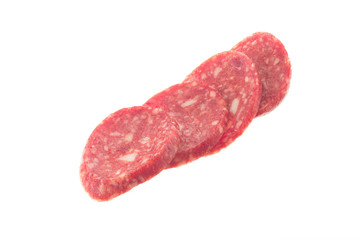 Smoked sausage by slices