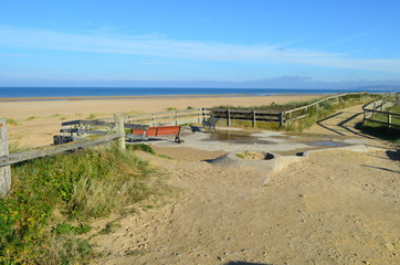 Blockhaus sur la plage de Merville-Franceville (Normandie)