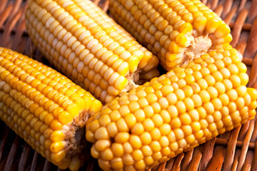 freshly cooked corn