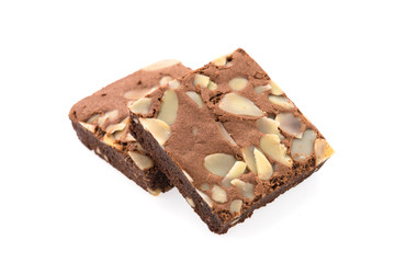 Brownie isolated on white