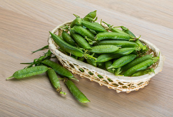 Green fresh peas