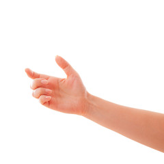 man hand holding isolated