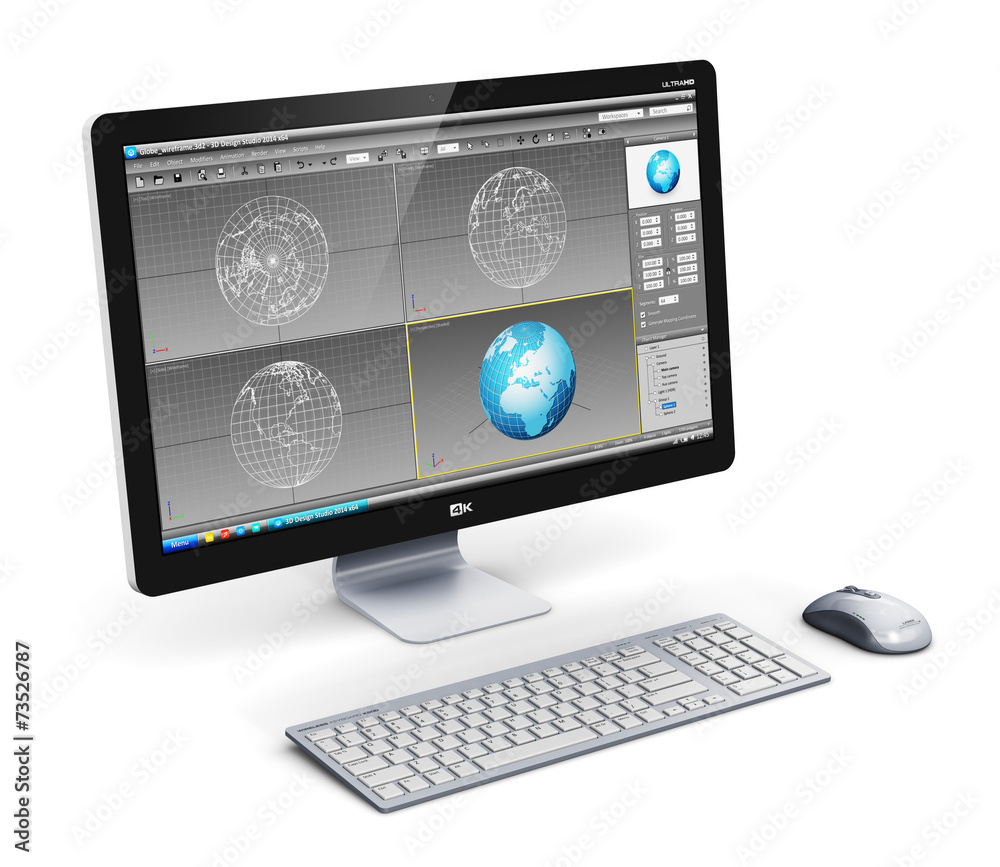 Poster professional desktop computer workstation