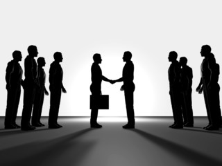 Business people shaking hands