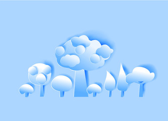 Paper forest background