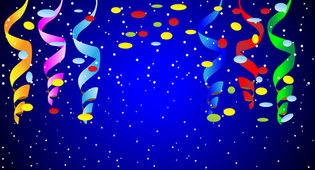 Naklejka premium festive christmas background with green branches and serpentine