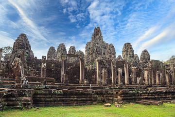 Naklejka premium Bayon Temple at Angkor Wat, Siem Reap Cambodia