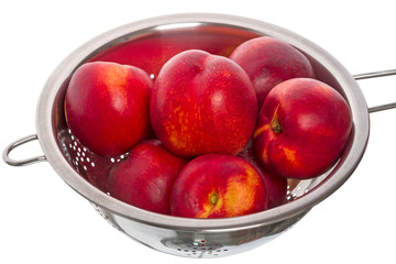 Nectarines  in colander