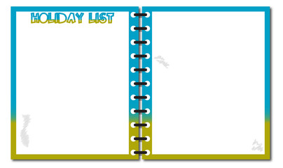 Holiday List Notepad