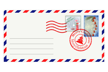 Christmas post envelope