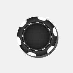 Black poker chip