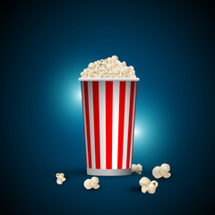 popcorn, cinema, film, fotogrammi, rullino