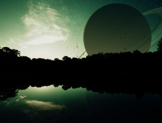 Fantasy Planet Sunset
