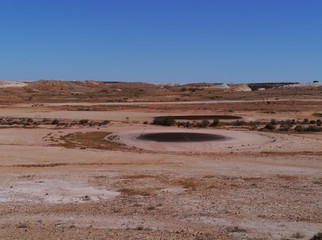 The barren golf courses of Coober Pedy in Australia