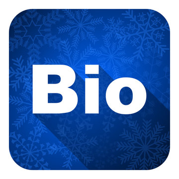 bio flat icon, christmas button