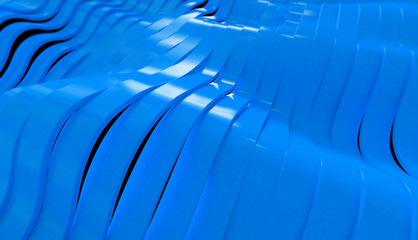 Blue wavy floor
