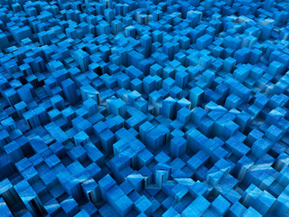 Blue squared surface