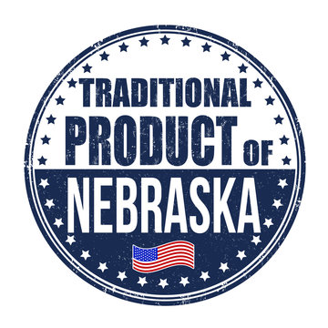 Traditional product of Nebraska stamp