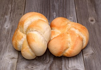 Bread on wooden background