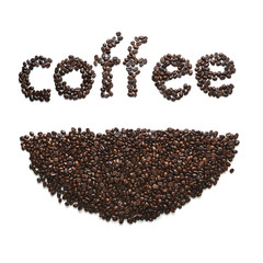 Naklejka premium coffee word